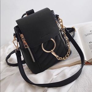 VERONA Quilted O Ring Chain Backpack